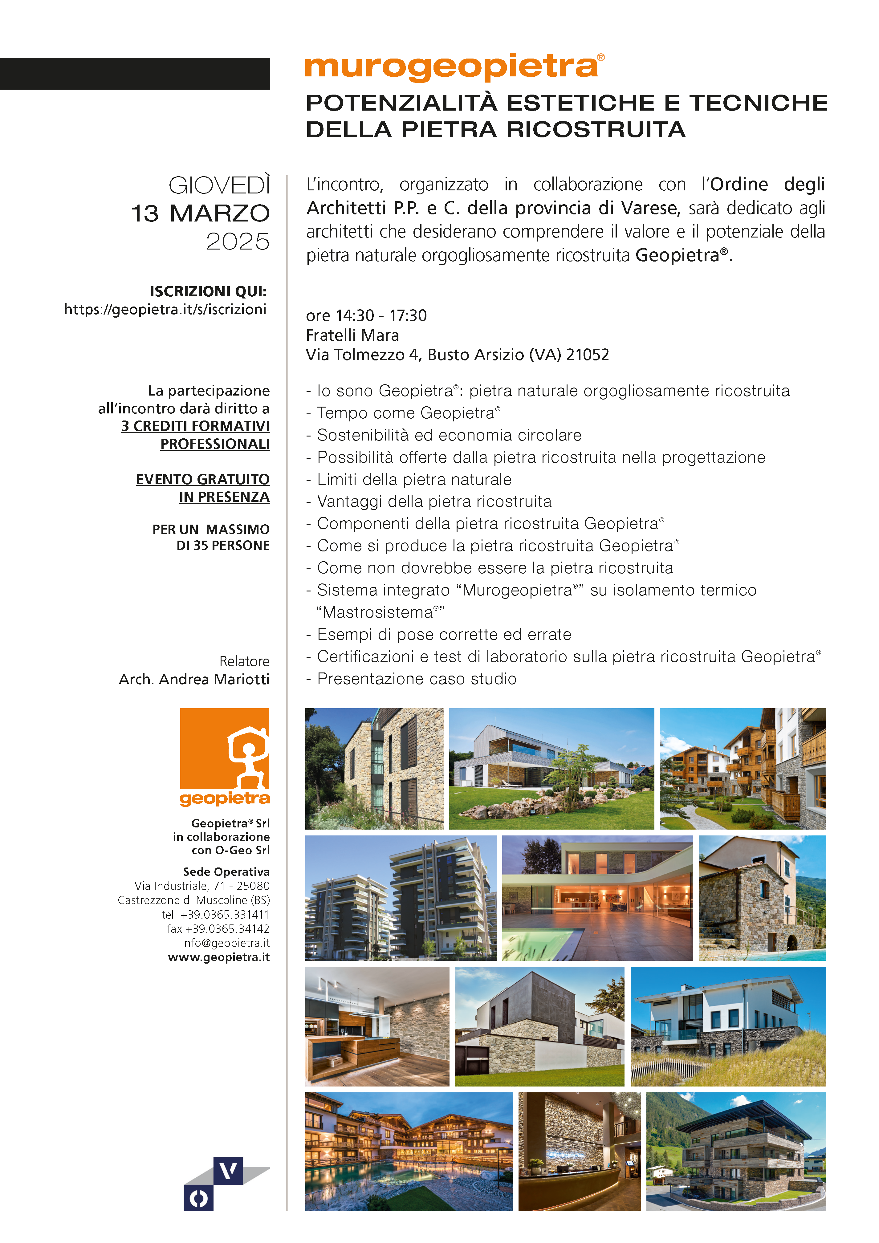 corso architetti Varese