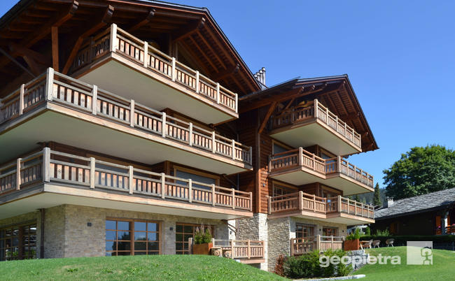 residence luxury chalet pietra ricostruita